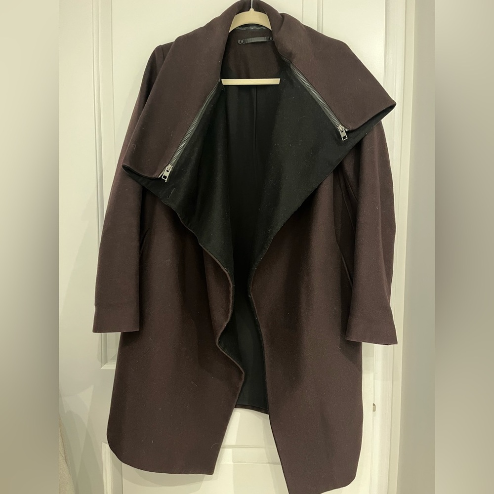 All Saints Purple Italian Cloth (Wool) Coat